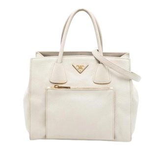 Prada Pre-owned Handbags, female, White, Size: ONE SIZE Pre-owned Vintage Satchel