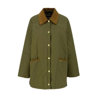 Barbour Light Jackets, female, Green, Size: XS Goldmire Quilted Jacket