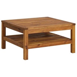 Berkfield Home Coffee Table 65x65x35 cm Solid Acacia Wood in Brown | Size: 65 x 65 x 35 cm