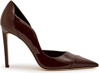 Jimmy Choo London Brigitte 100 Patent Leather Pumps - Brown