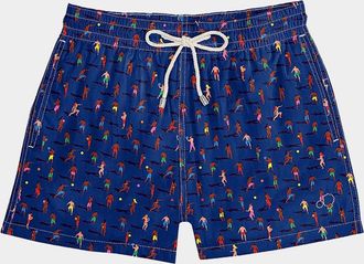 Arrels Barcelona Men & apos;s Altinha Print Swim Shorts