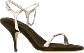 Chlo&eacute; Schoenen, Dames, Grijs, 41 EU, Leer, Zia Sandalen