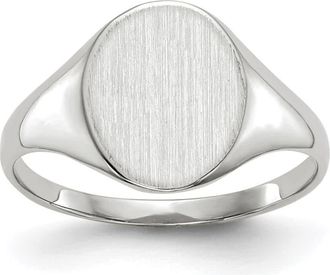 Diamond2Deal 14k White Gold Open Back Signet Ring