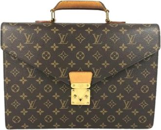 Louis Vuitton Pre-owned Briefcase Handbag Tote Bag - unisex - Vintage Handtas - Bruin - ONE Size - Vintage