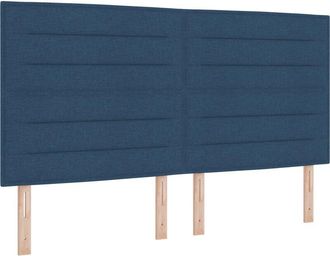 vidaXL Cabecero Con Cabecera Manual Azul 180 Cm Tela Vidaxl