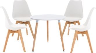 Clp Juego De Comedor Lansgar Blanco