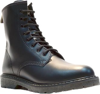 Grinders New Cedric Mens Black Boot 8 Eyelet Derby Lace Non Safety Real Leather Boots (8 UK / 42 EU)