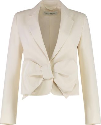 Max Mara Womens Asturie Cotton Jacket - Ivory - Size EU 36 (Womens)