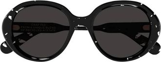 Chlo&eacute; Black Round Ladies Sunglasses CH0221S 003 53