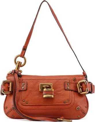 Chlo&eacute; Pre-owned Canvas shoulder-bags - Dames - Vintage Schoudertas - Bruin - ONE Size - Leer - Vintage