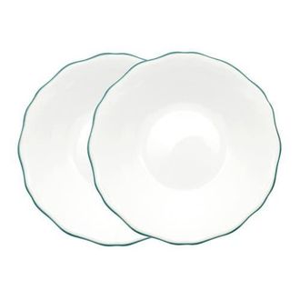 Twig New York Amelie Set of 2 Soup & Pasta Bowl in Forest Green at Nordstrom