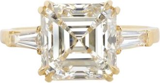 Verde 5ct IGI Certified Asscher Cut Lab-grown Diamond VS2 Ring