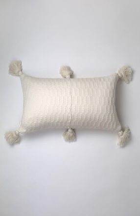 Archive New York Antigua Classic Solid Handwoven Cotton Throw Pillow in White at Nordstrom, Size 12X20