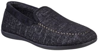 Cotswold Stanley Microvezel Heren Zwarte Pantoffels