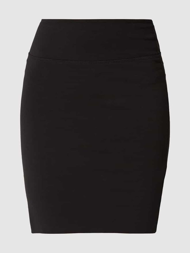 Knielanger Bleistiftrock mit breitem elastischem Bund in Black, Gr&ouml;&szlig;e S