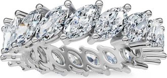 Pompeii3 3Ct Marquise Diamond Eternity Ring 14k Gold Lab Grown