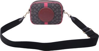Coach Mini Dempsey Camera Bag Signature Jacquard in Multicolor Nylon Canvas