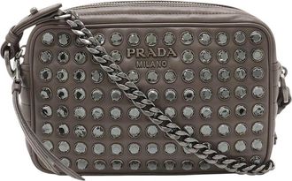Prada Pre-owned Prada Soft Calfskin Studded Diagramme Camera Bag Ladies 73COQQKTFKN2Q6IS