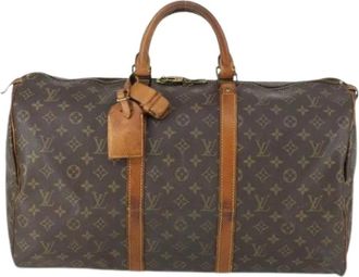 Louis Vuitton Pre-owned Weekend Bags, unisex, Brown, Size: ONE SIZE Pre-owned Canvas Weekend Bag