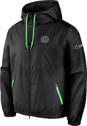 Nike Oregon Origin of Speed Windrunner Nike Mens Storm-FIT College Full-Zip Jacket in Black | 060V0LSMUON-JD7