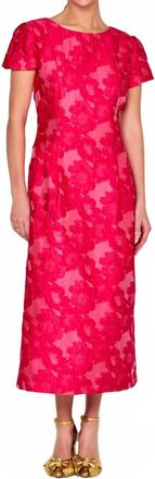 Sara Campbell Barbara Tea Length Dress In Fuchsia
