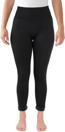 Muk Luks High Waisted Fur Lined Leggings in Black at Nordstrom, Size Large/x-Large