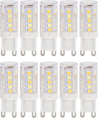 OEM 10 Bombillas Led Individuales De 3 W Con Interruptor G9 Y Regulador De Intensidad