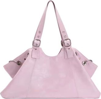 Generic Handbag Female High-end Sense Y2k Sweet Cool Hot Girl Motorcycle Bag Large Capacity Commuting Versatile Travel Tote Bag(pink,A)