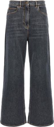Etro Dark Grey Wide Leg Jeans