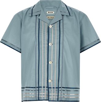 Bode Mens Ribbon Plaid Shirt