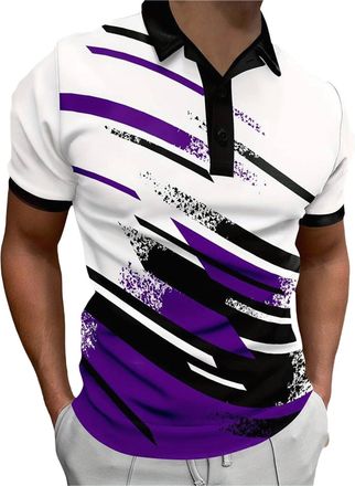 Generic Men Smart Casual Shirt Mens Polo Shirts Short Sleeve Work Busines-Half Button Shirt Men Slim Fit Work T Shirts For Men Uk Men Business Shirt Formal Sh