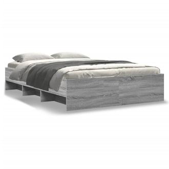 Berkfield Home Bed Frame without Mattress Grey Sonoma 140x200 cm Engineered Wood