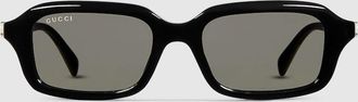 Gucci Rectangular Frame Sunglasses, Black
