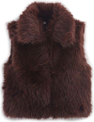 Generic Womens Fleece Gilets Faux Fur Coats Sleeveless Cardigan Bodywarmer Jacket Winter Thermal Fuzzy Vest Fluffy Casual Lapel Gilet Coats Fashion Solid Colo