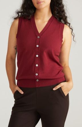 Universal Standard Frankie Sweater Vest in Cherry Red at Nordstrom, Size 3Xl