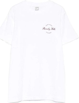 Sporty & Rich Beverly Hills T-shirt - Heren - T-shirts - Wit - XS - Katoen - Tops