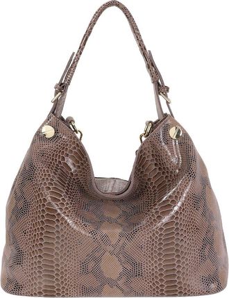 Tiffany & Fred Embossed Leather Hobo Bag
