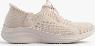 Skechers Womens Skechers 149710/NAT ULTRA FLEX 3.0-BRILLIANT PATH Womens Slip-On Natural/Purple - Cream - Size: 4.5