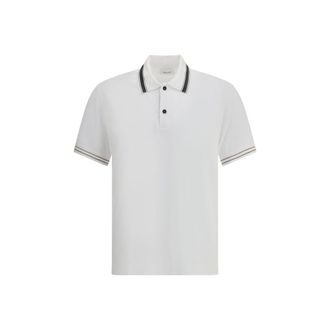 Ferragamo White Cotton Polo Mens Shirt