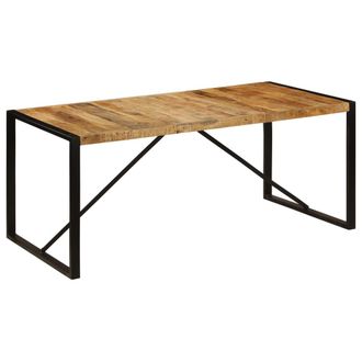 vidaXL Mesa De Comedor De Madera Maciza De Mango Rugosa 180 Cm Vidaxl