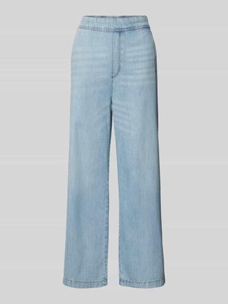 Jake*s Casual Loose Fit Jeans-Culotte mit elastischem Bund in Hellblau Melange, Gr&ouml;&szlig;e 34