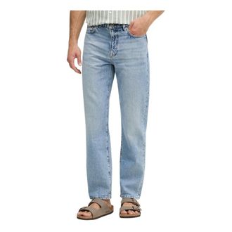 Mos Mosh MOS Mosh, Heren, Jeans, Blauw, Maat: W33 Katoen