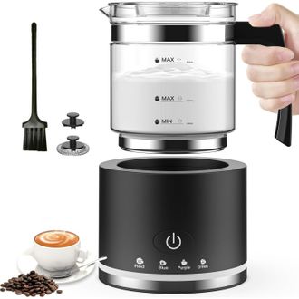 OEM Espumador De Leche El&eacute;ctrico 4 En 1, Gran Capacidad De 500 Ml, 600 W, Para Leche Caliente, Fr&iacute;a Y Caliente, Espumador De Leche Dividido Para Capuchino