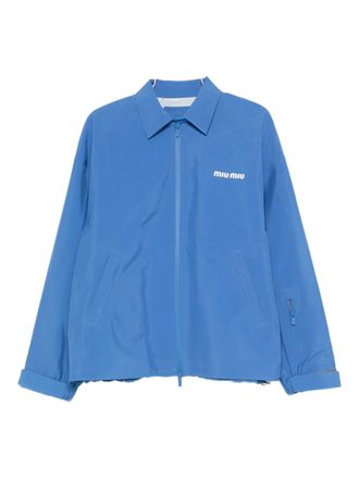 Miu Miu zip-up windbreaker - Blue
