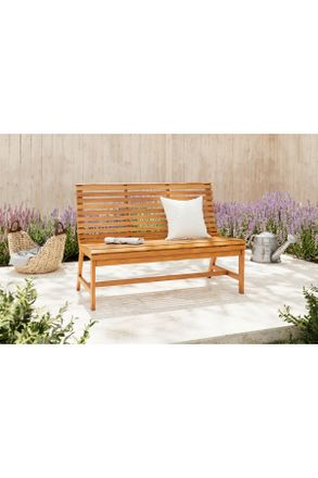 ambia GARDEN Gartenbank, Teakfarben, Holz, Akazie, Hartholz, 125x87x66 cm, Holzm&ouml;bel, Sitzgelegenheiten Holz, Holzb&auml;nke, Gartenb&auml;nke Holz