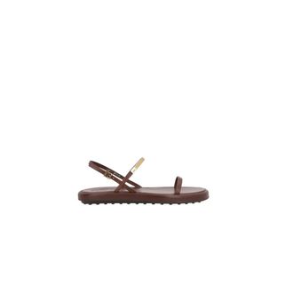 Tod's Tods, Flat Sandals, female, Brown, Size: 8 1/2 US Tods Sandals