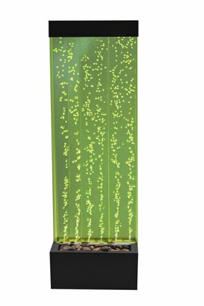 PRIMROSE Bubble Water Wall with Colour Changing RGB LEDs with Remote Control 123cm in Black