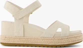 Toms Toms Alana Womens Ankle Strap Sandals Natural - Cream Textile - Size UK 4