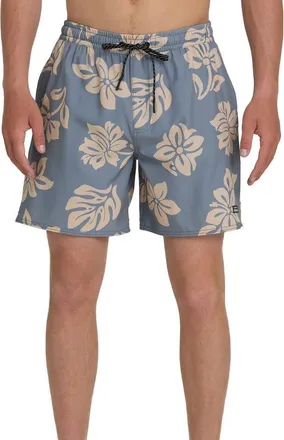 Quiksilver Mix Pack Volley Floral 17 Swim Trunks in Phantom at Nordstrom, Size Xx-Large