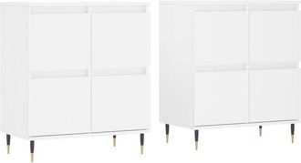 vidaXL Sideboards 2 pcs White Engineered Wood Vidaxl
